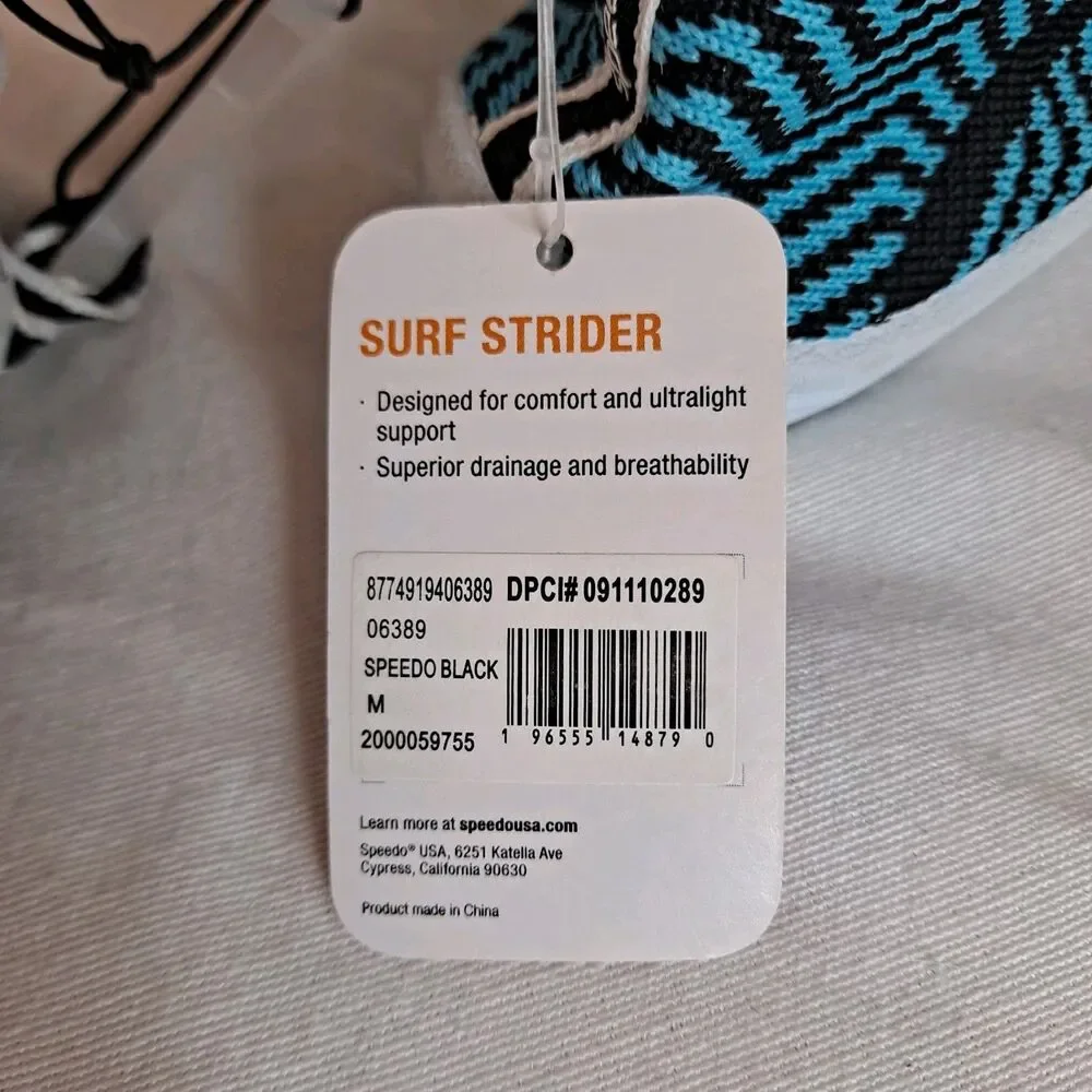 Speedo Junior Surf Strider Water Shoes Big Kid Size M (2/3) Blue Black